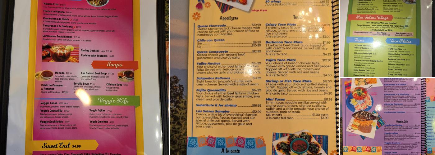 Las Salsas Bar & Grill Menu