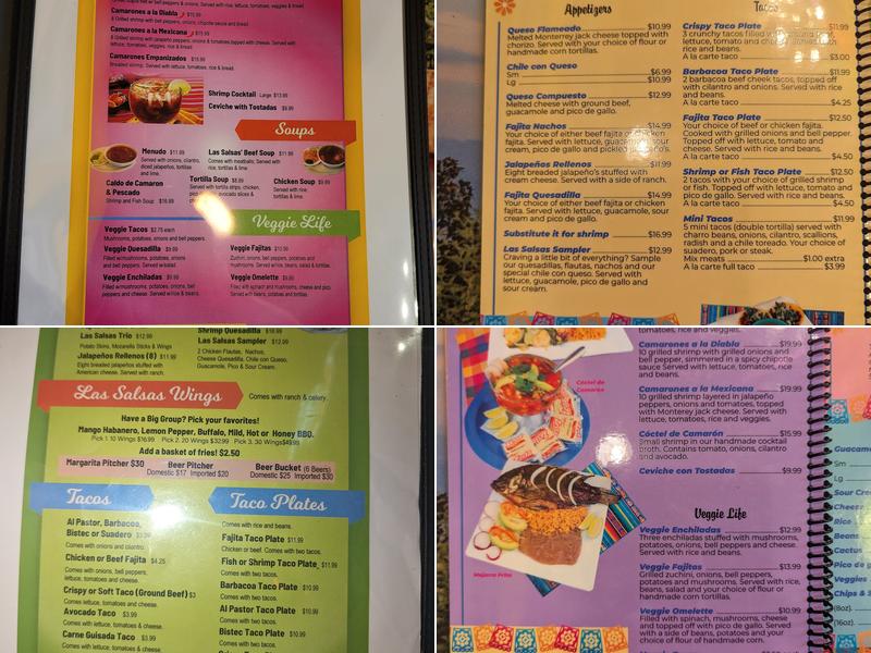 Las Salsas Bar & Grill Menu