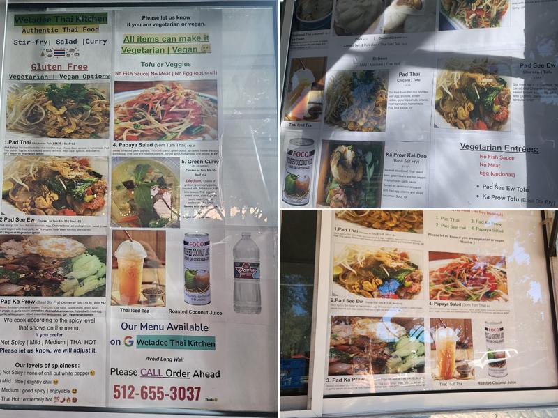 Weladee Thai Kitchen Menu