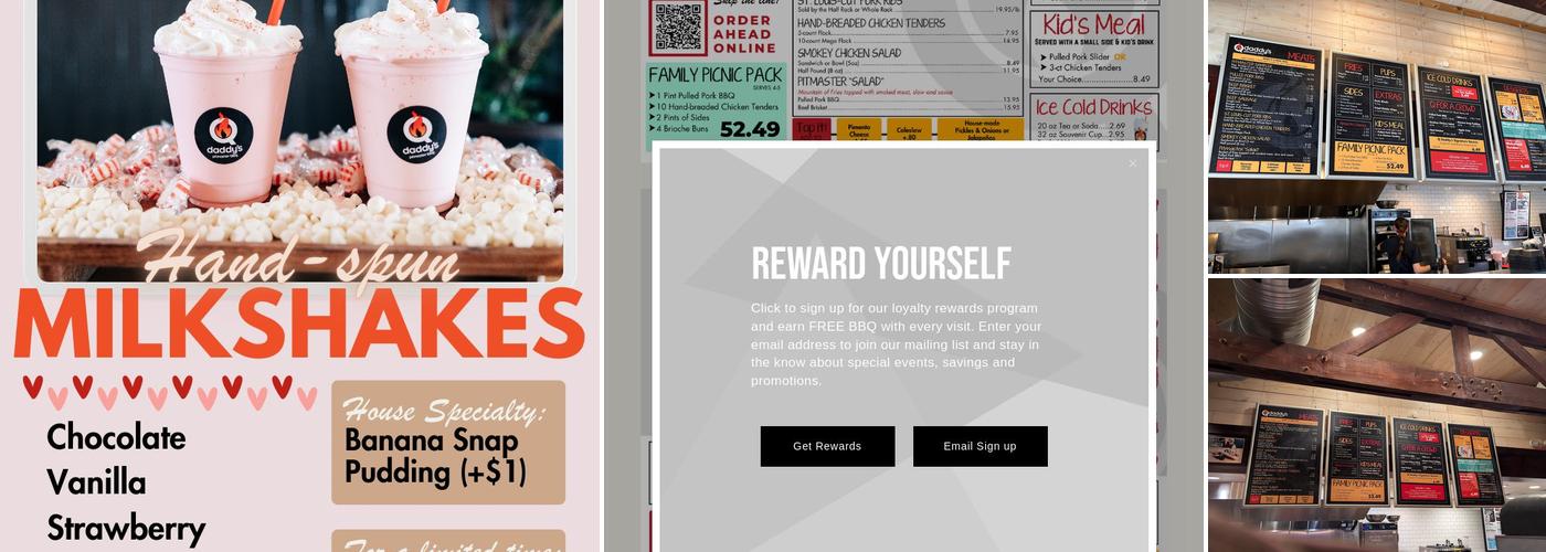 Q Daddy's Pitmaster BBQ Menu