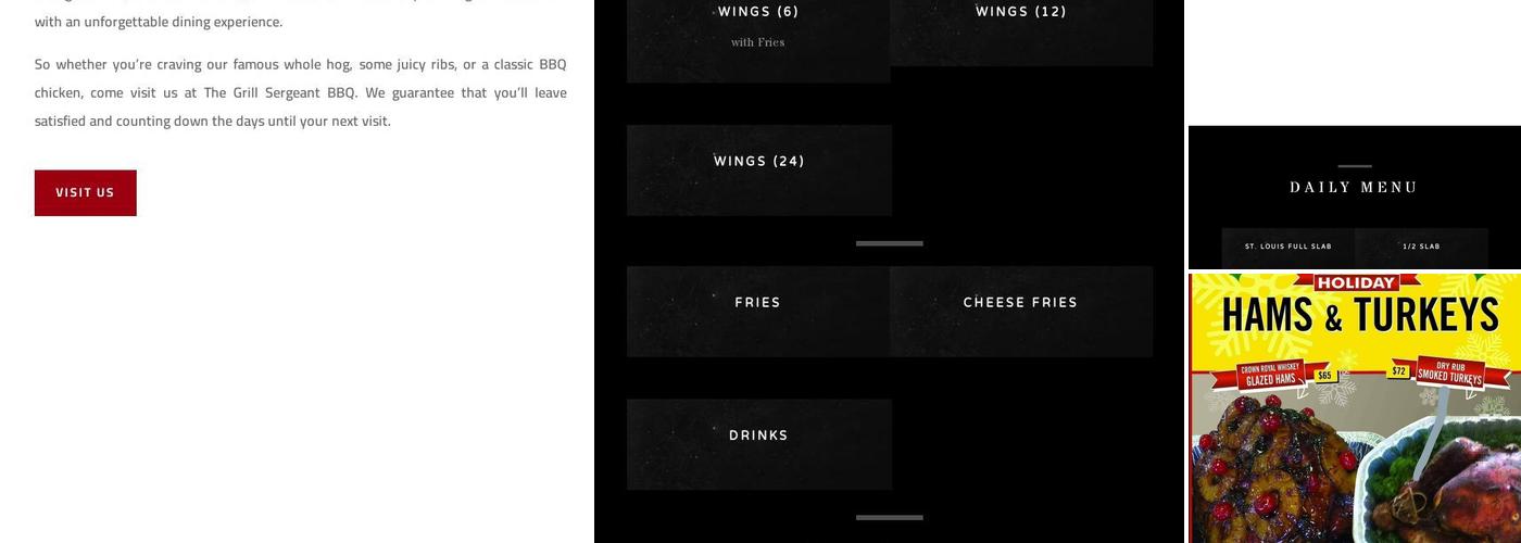 Grill Sergeant BBQ Menu