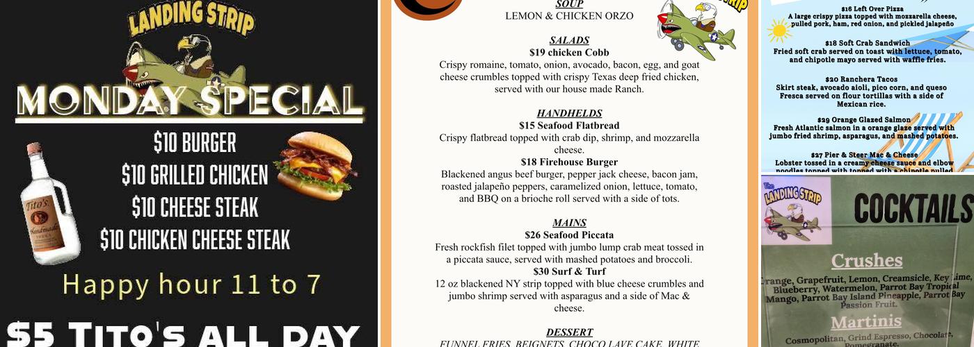 The Landing Strip Menu