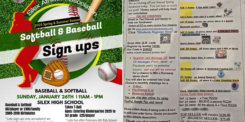 Silex Softball Field Menu