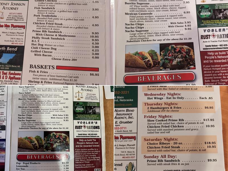 Bottom Road Bar and Grill Menu