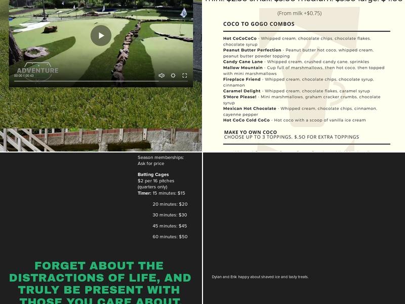 Dylan and Erik's Tropical Sno Menu