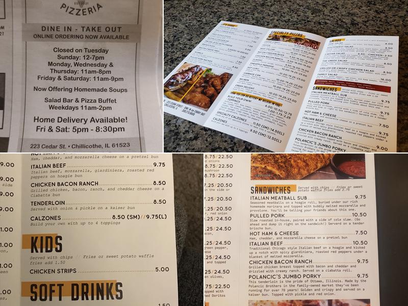 Molly's Pizzeria Menu