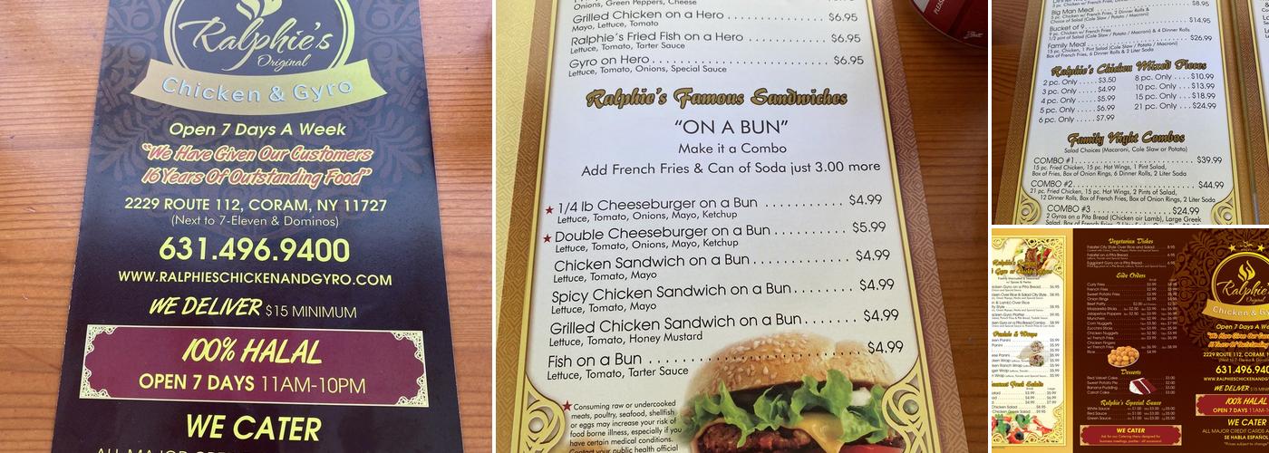 Ralphies Menu