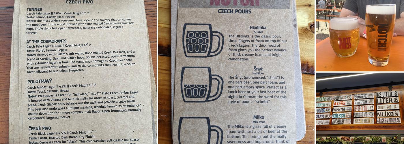 Notch Brewery & Tap Room - Brighton Menu