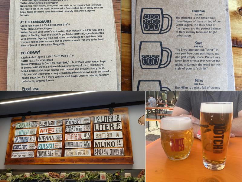 Notch Brewery & Tap Room - Brighton Menu