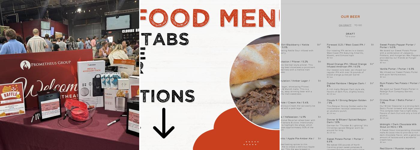 Clouds Brewing Tap Room Menu