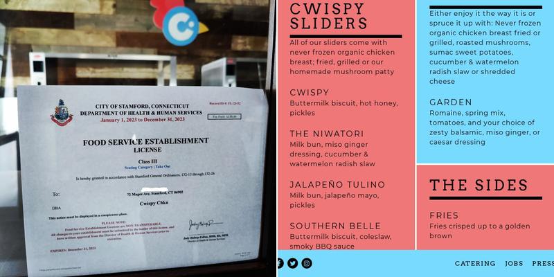 Cwispy CHKN Menu