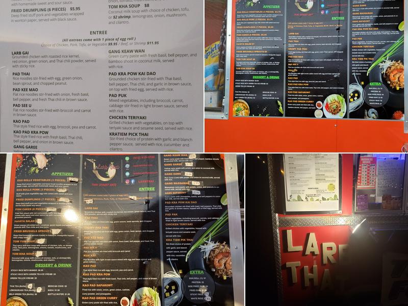 Larb Thai Menu