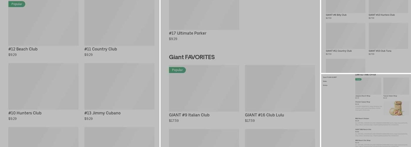 Jimmy John's - Four Points Menu