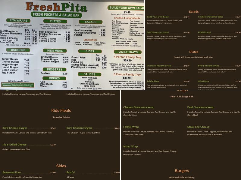 Fresh Pita Smithfield Menu