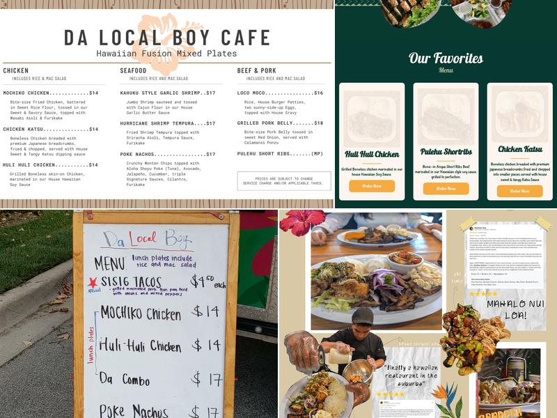 Da Local Boy Cafe Menu