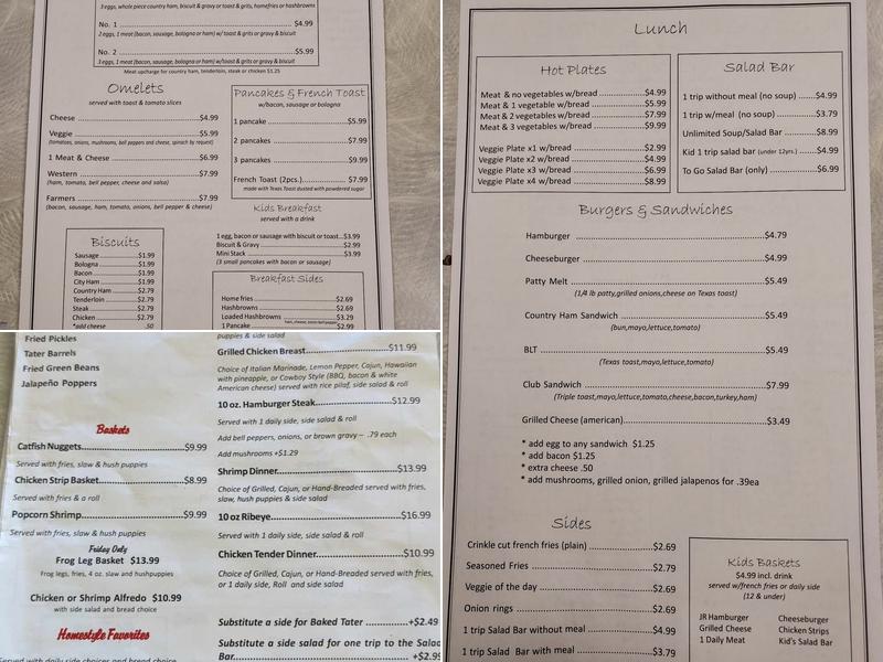 Ruth's Kitchen Menu