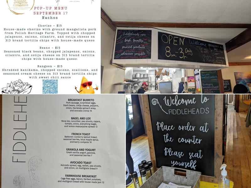 Fiddleheads Sandwich Shop Menu