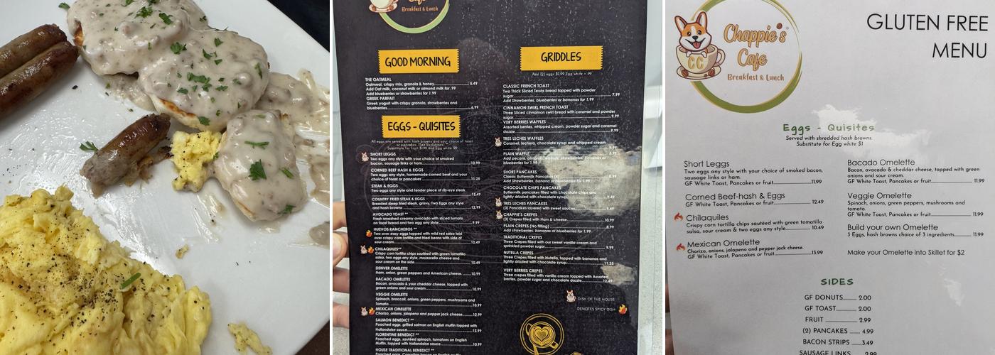 Chappie's Cafe Menu