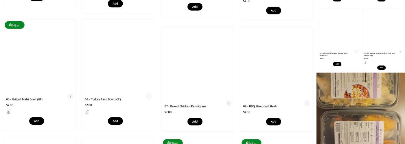 Ideal Nutrition Boca Raton Menu