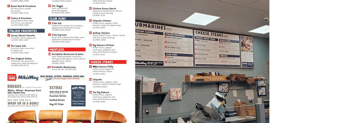Jersey Mike's Subs Menu