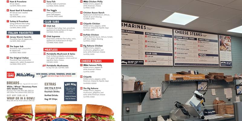 Jersey Mike's Subs Menu