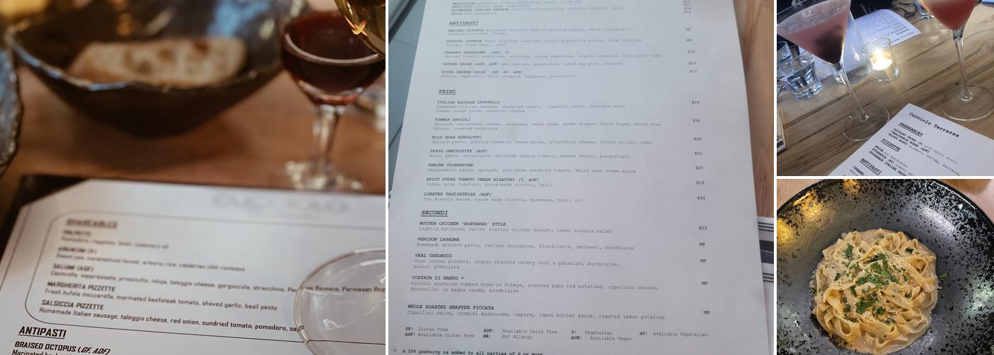 Cucciolo Terrazza Menu