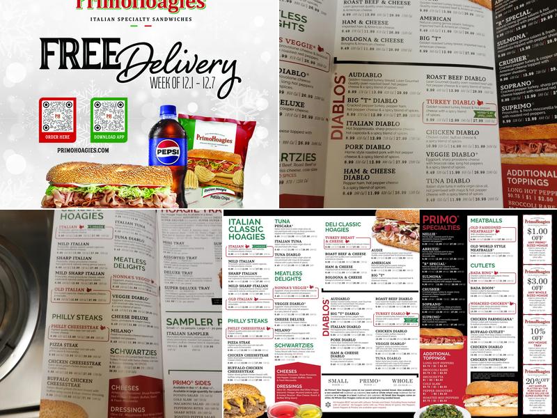 PrimoHoagies Menu