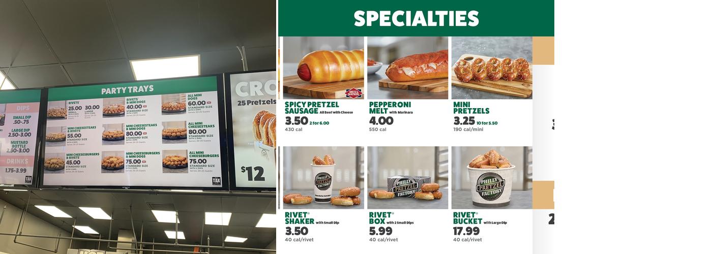 Philly Pretzel Factory Menu