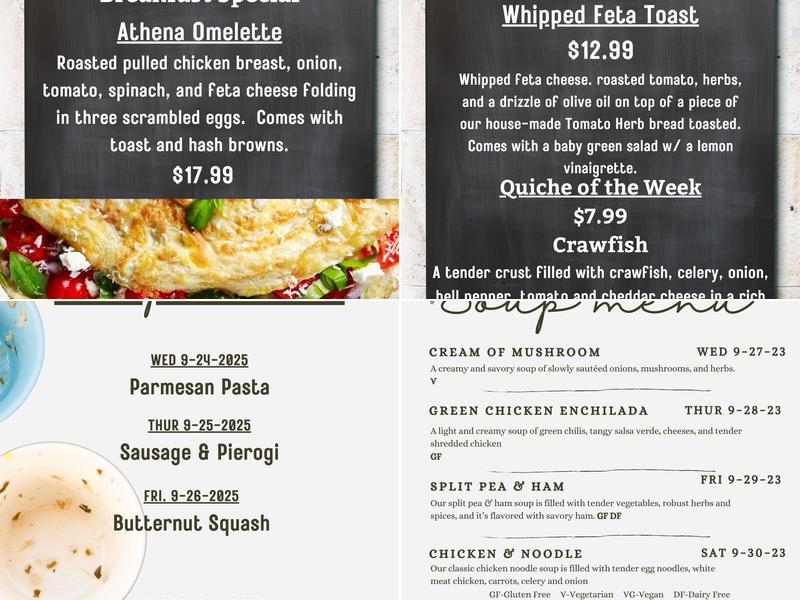 Bread & Butter Kitchen LLC Menu