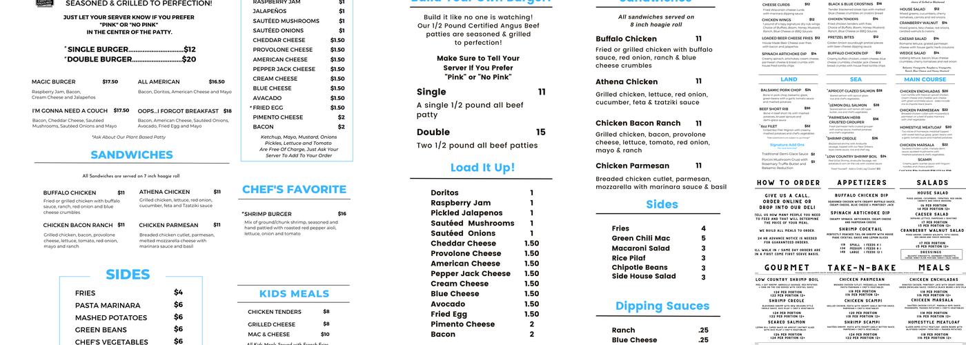 FEAST OIB Menu