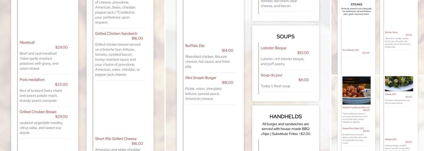 Butcher Block Menu