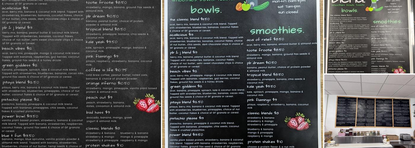 blend. Menu
