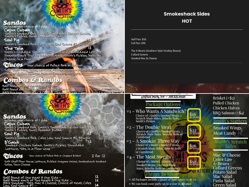 Smith's Smokeshack & Kitchen Menu