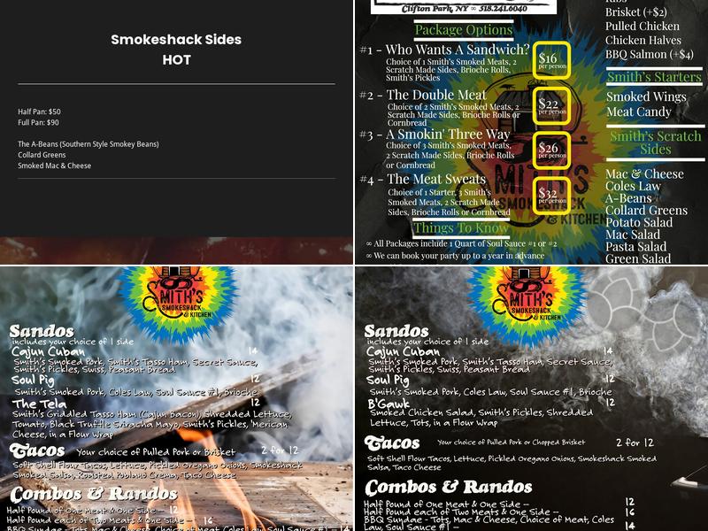 Smith's Smokeshack & Kitchen Menu