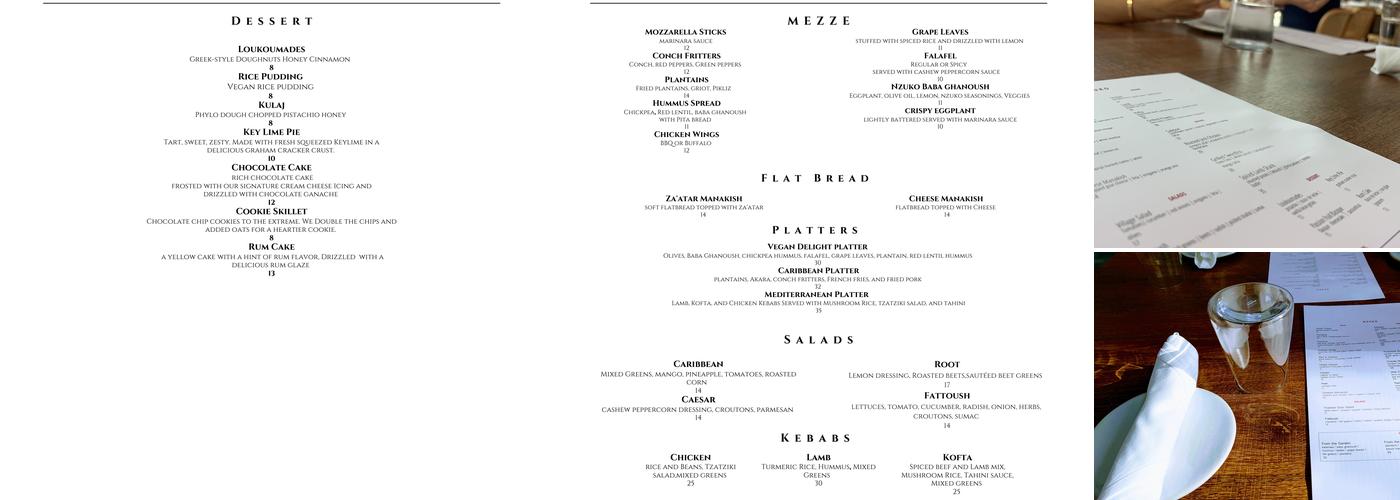 Nzuko Menu