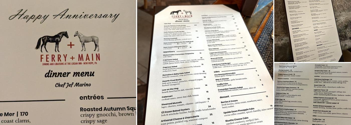 Landmark Tavern at Logan Inn Menu