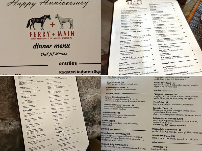 Landmark Tavern at Logan Inn Menu