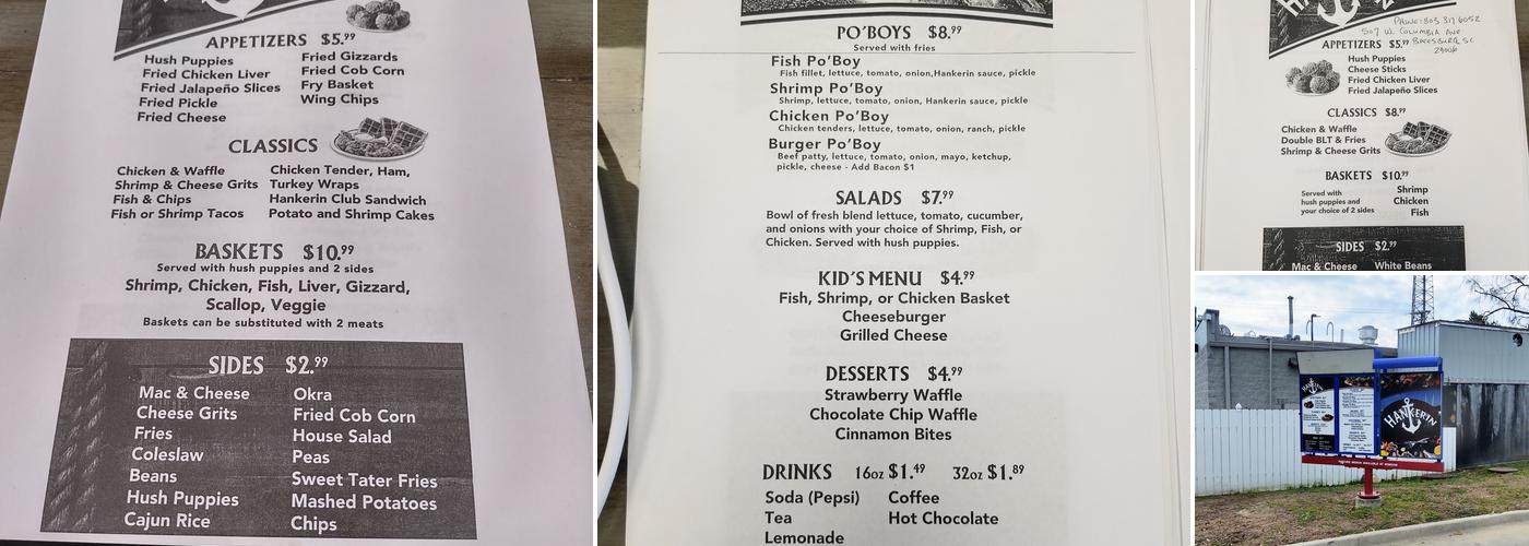 Hankerin Menu