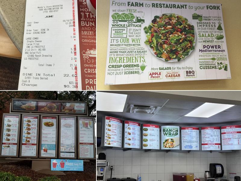 Wendy's Menu