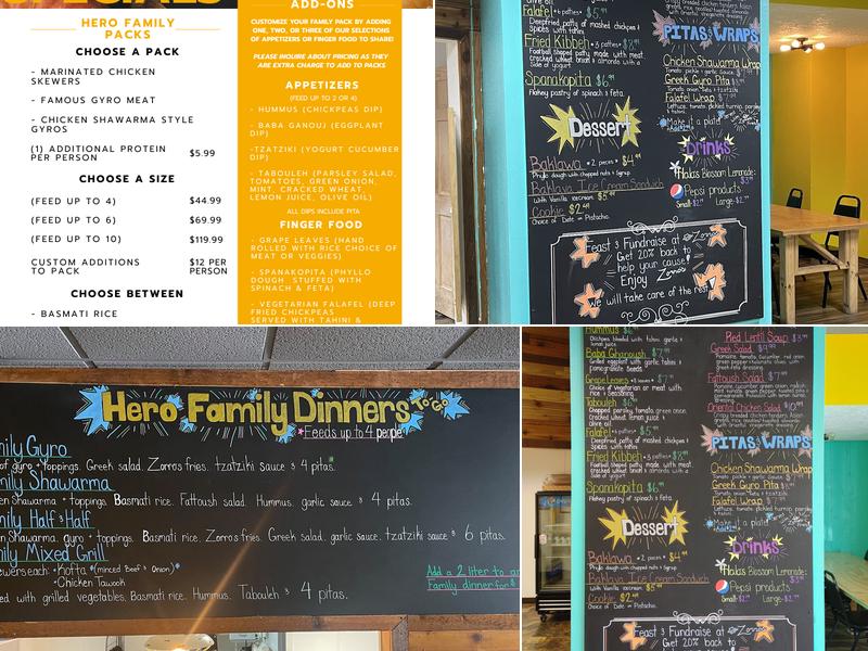 Sahara Mediterranean Fusion Menu