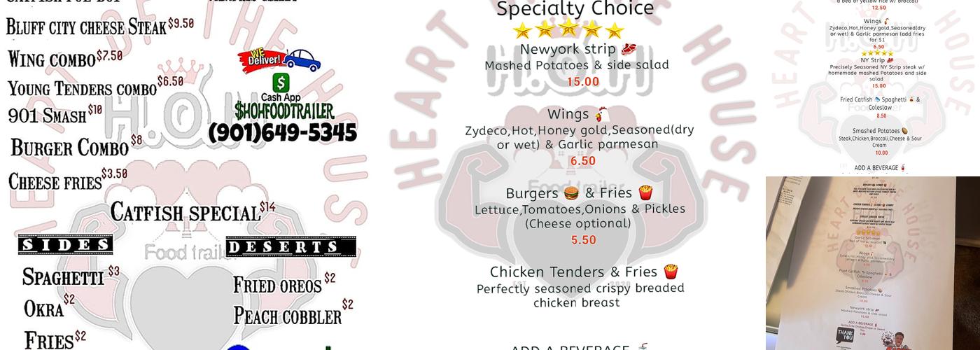 Heart of the house food trailer Menu