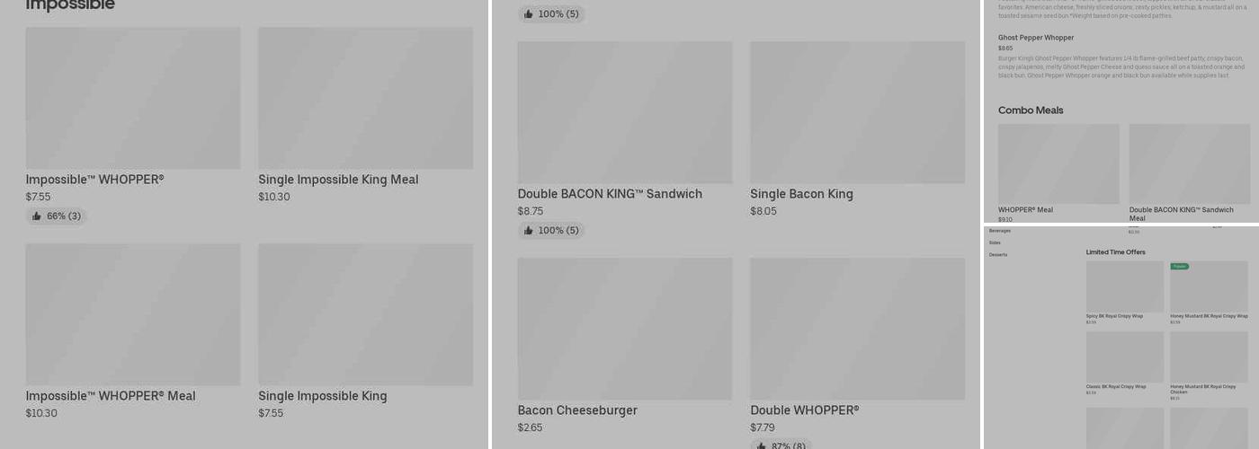 Burger King Menu