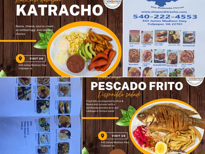 El Sazón Katracho Menu