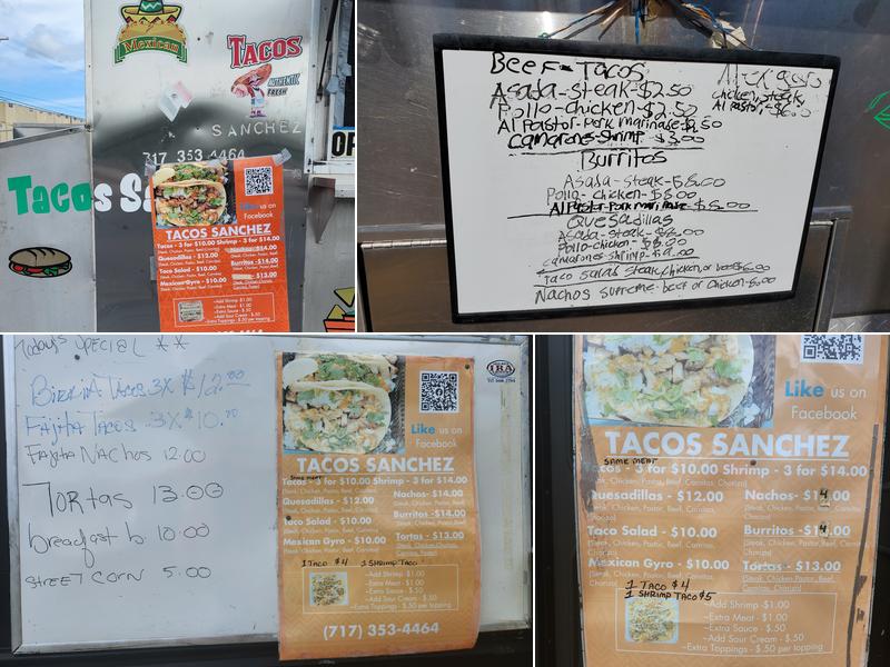 Tacos Sanchez Menu