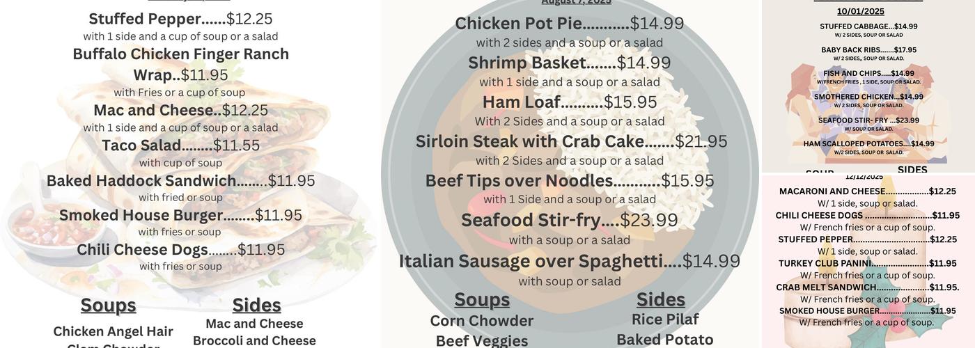 Manada Hill Diner Menu