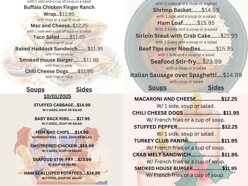 Manada Hill Diner Menu