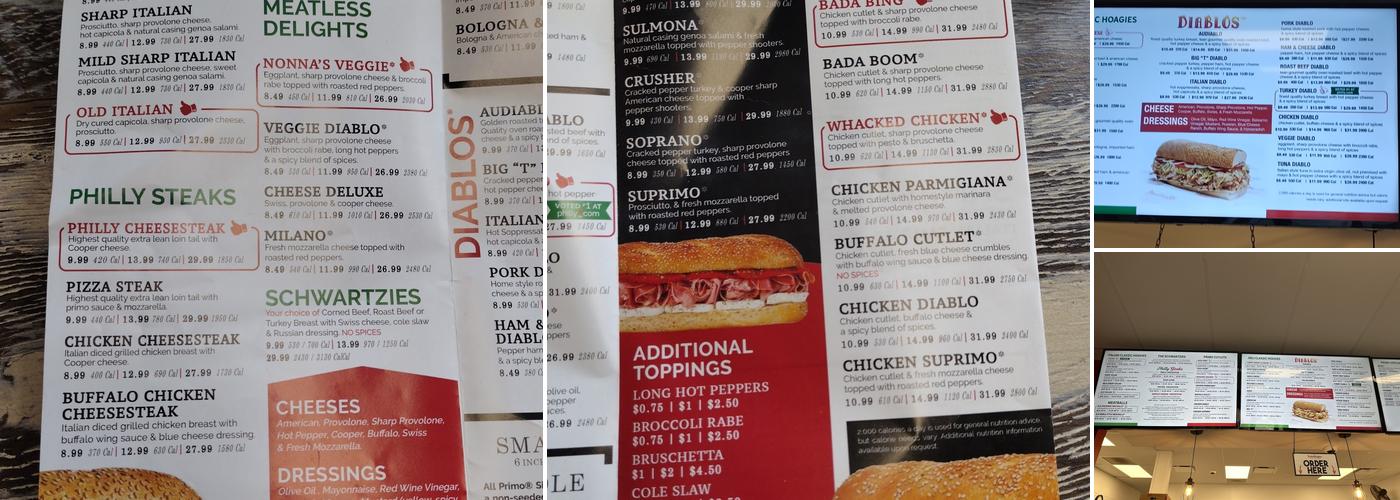 PrimoHoagies Menu