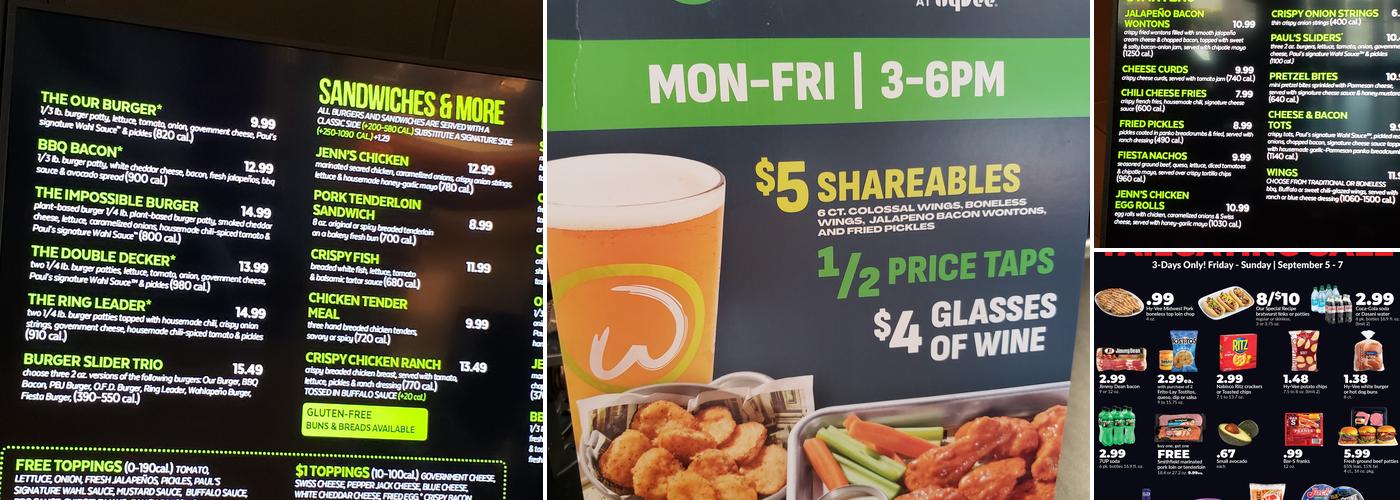 Wahlburgers @ Hy-Vee Menu
