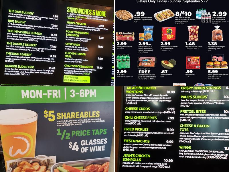 Wahlburgers @ Hy-Vee Menu