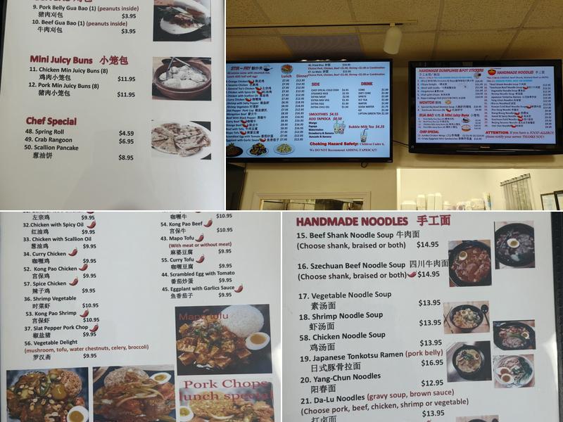 Chef Junes Dumplings Menu